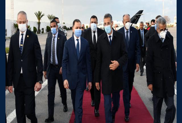 استقبال وزير الداخلية المصرى فى العاصمة التونسية