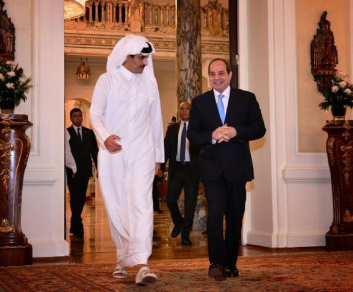 الرئيس وامير قطر