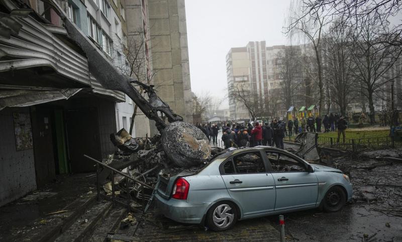 سقوط طائره مسئول اوكراني