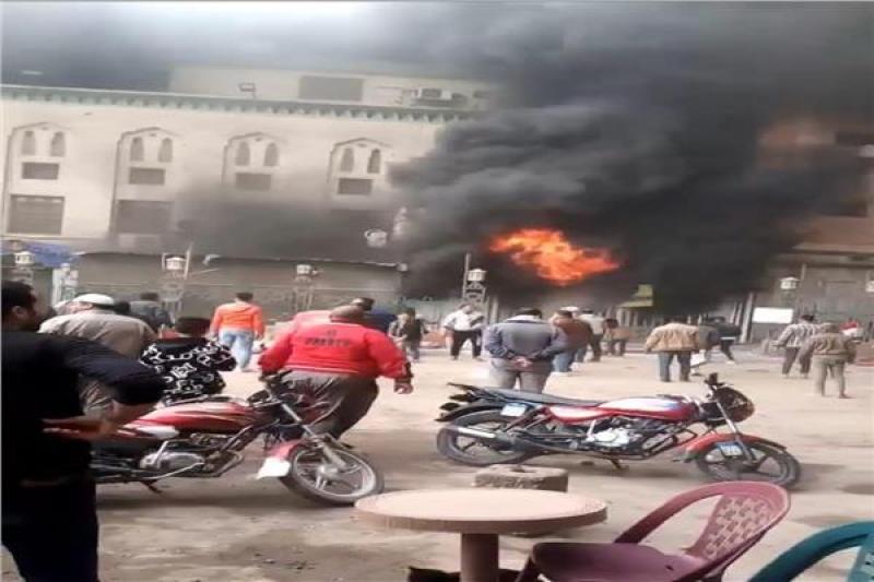  حريق مستشفى النور المحمدي بالمطرية