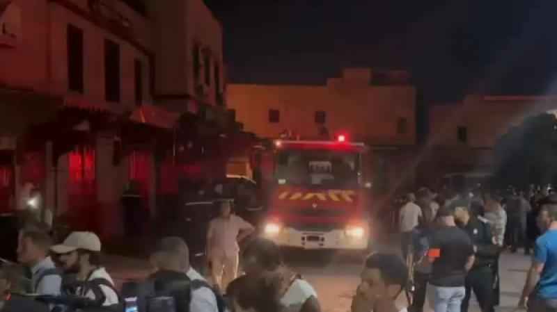 مشهد من زلزال المغرب