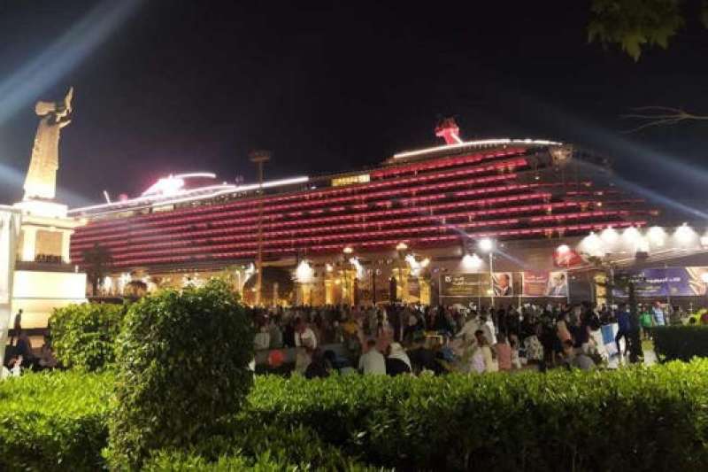 مغادرة السفينة السياحية العالمية ”السيدة المرنة” من ميناء بورسعيد السياحي