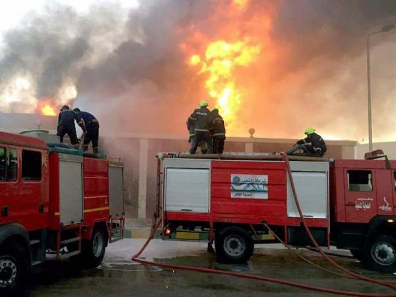 السيطرة على حريق ورشة صيانة فى الدقهلية 