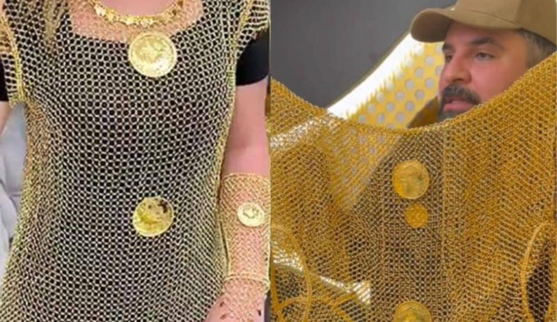فستان كويتي من الذهب