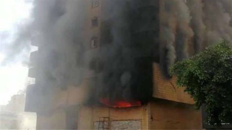 إصابة 5 أطفال في حريق شقة بأرض اللواء