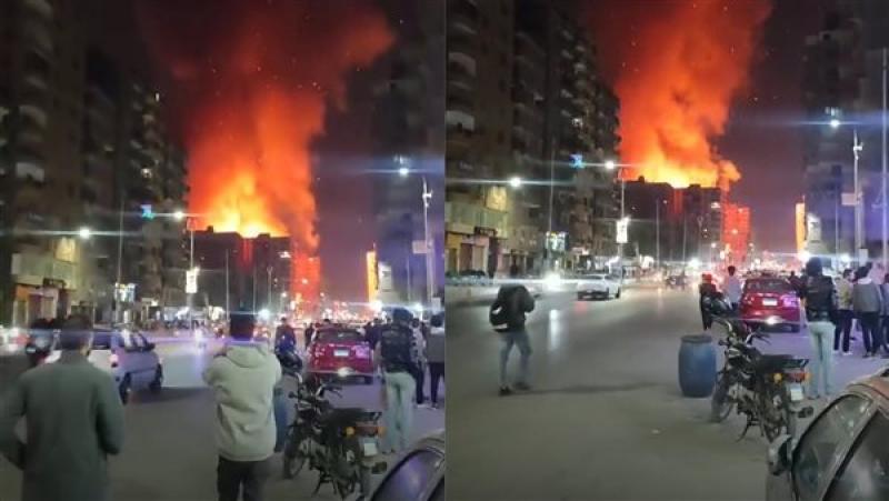 حريق مدمر يلتهم استوديو الأهرام في العمرانية بالجيزة