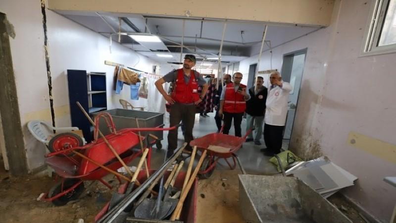 الهلال الأحمر الفلسطيني يعلن خروج مستشفى الأمل عن الخدمة