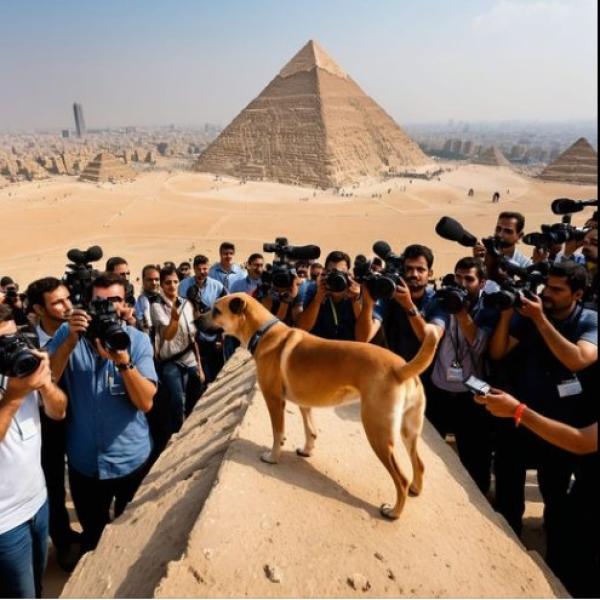 اهتمام عالمي بكلب الهرم