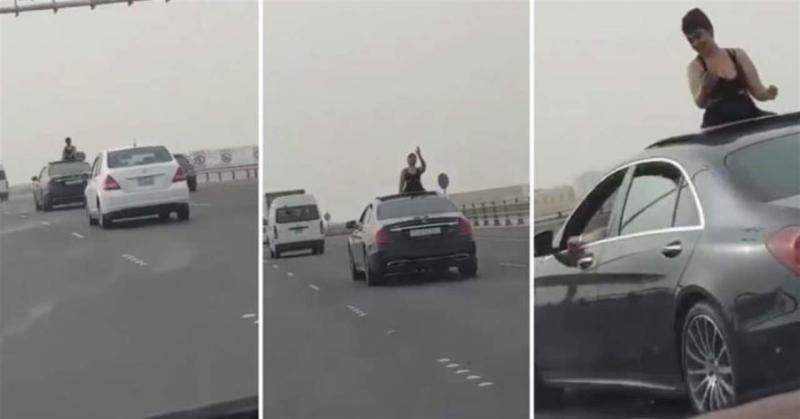 فتاة فلسطينية يونانية تتسبب في شلل مروري أعلى محور أكتوبر والسلطات تتحرك فورًا