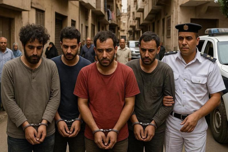 القبض علي الشياطين الأربعة أعتدوا علي  سيدة من ذوي الهمم ويصوّرون جريمتهم