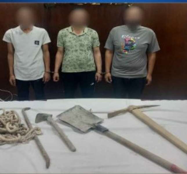 ضبط 3 أشخاص أثناء التنقيب عن الآثار داخل عقار فيعين شمس