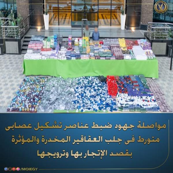 ضبط عناصر جديدة من تشكيل عصابي دولي بحوزتهم عقاقير مخدرة بـ94 مليون جنيه في القاهرة والجيزة