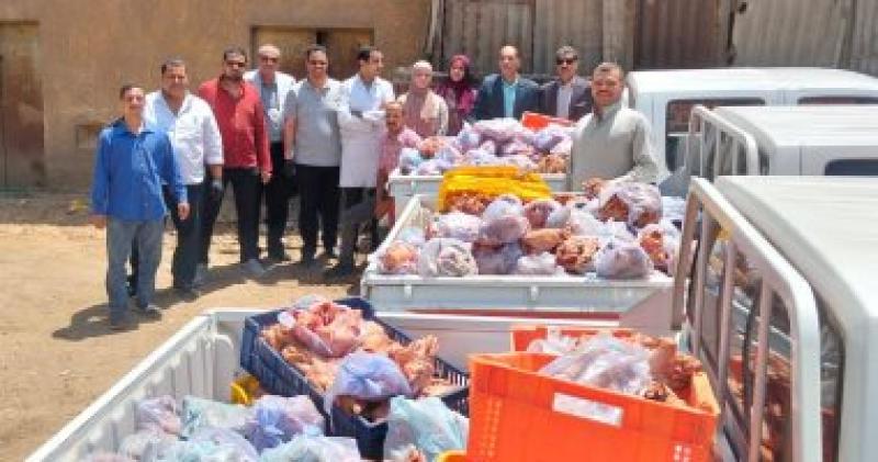 بيطرى وتموين سوهاج ” ضبط ٣ أطنان دواجن فاسدة فى حملة مكبرة