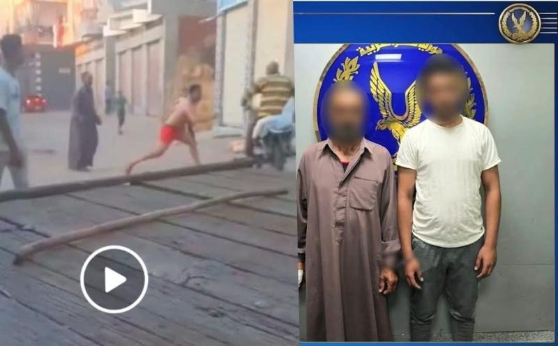 القبض على شاب اعتدى على المارة بسلاح أبيض وسط صرخات الأهالي في نبروة بالمحلة