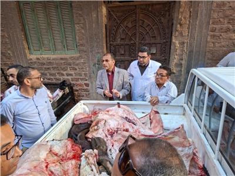 بيطرى سوهاج ”ضبط جاموسه مزبوحة بداخلها جنين مريضه وغير صالحة للاستهلاك الآدمي