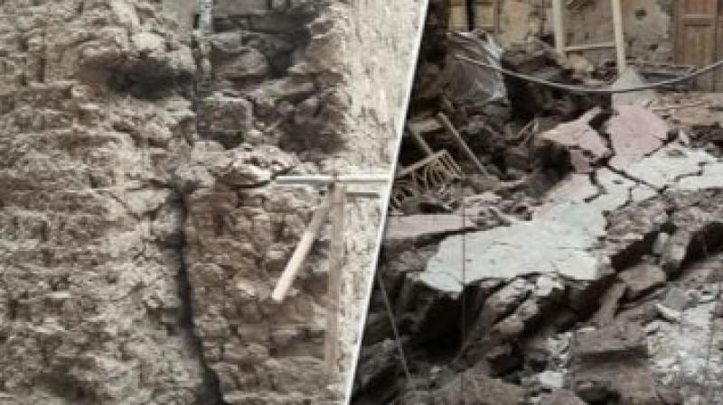 انهيار منزل دون حدوث اصابات بقرية المشاودة الغربية بجرجا