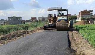 ضمن الخطة الإستثمارية للعام المالي الحالي .. إستكمال رصف مصرف ٧ بقرية نديبة مركز دمنهور