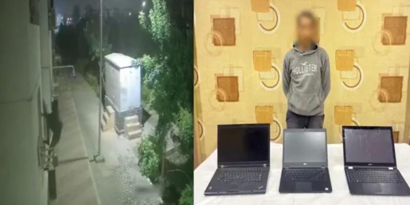 فيديو هزّ الشروق.. لص يتسلل عبر المواسير ويسقط في قبضة الأمن خلال ساعات