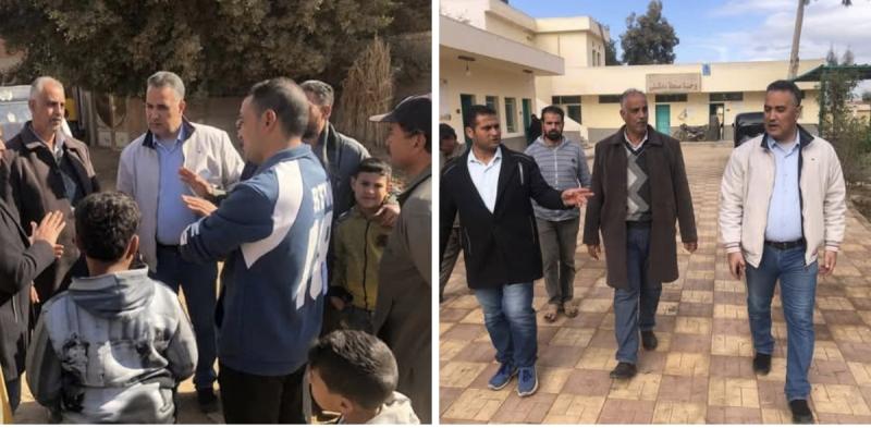 «حمزه» يؤكد على رفع كفاءة الخدمات ويشيد بدور المشاركة المجتمعية... خلال جولة ميدانية بالوحدة المحلية بالبريجات وكوم شريك