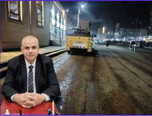 متابعة أعمال النظافة بالفترة المسائية بشوارع حوش عيسى