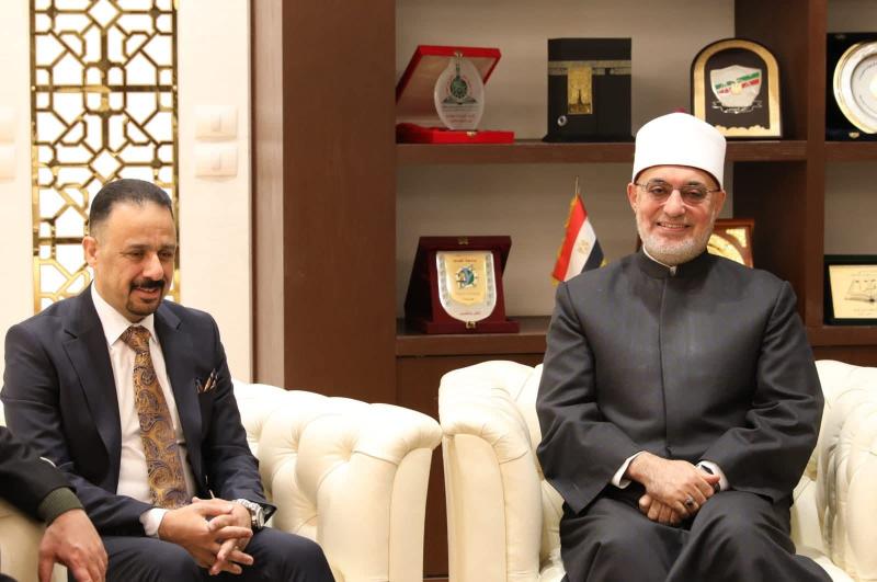 مفتي الجمهورية يستقبل رئيس ديوان الوقف السُّنِّي العراقي لبحث سُبل تعزيز التعاون العلمي والإفتائي