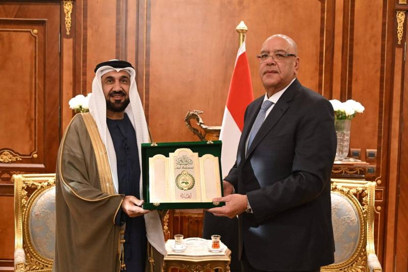 المستشار هشام بدوي رئيس مجلس النواب يستقبل رئيس البرلمان العربي