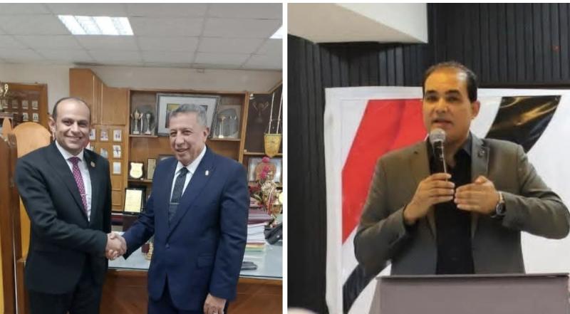 مدير تعليم البحيرة يقدم التهنئة بتجديد الثقة للاستاذ شريف الشلمة وتكليف الدكتور وائل عبدالباري وكيلا اخر لمديرية التربية والتعليم بالبحيرة