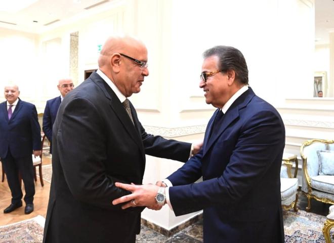 المستشار هشام بدوي رئيس مجلس النواب يستقبل نائب رئيس الوزراء ووزير الصحة