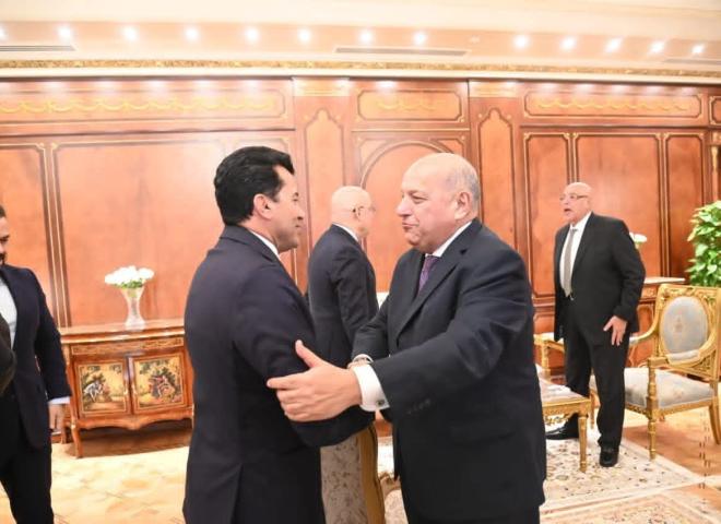 وزير الشباب والرياضة يهنئ رئيس مجلس النواب ويبحث التعاون المشترك بحضور رئيس لجنة الشباب والرياضة