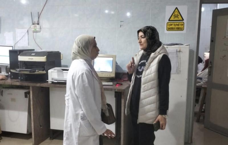 مرور ميداني لمدير ادارة المعامل بالمديرية لمتابعة العمل في مستشفى كفر الدوار العام