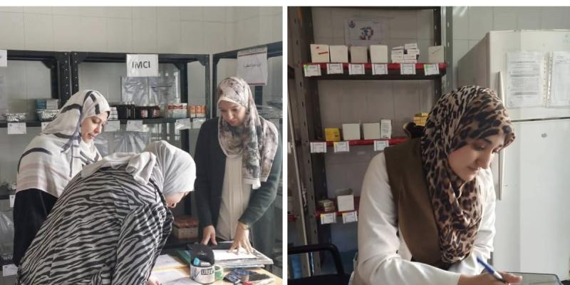 مرور صباحي ومسائي مكثف لمفتشي إدارة الصيدلة على صيدليات الوحدات التابعة للإدارات الصحية التابعة للمديرية