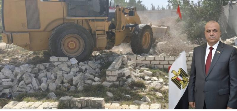 تنفيذ ازالات اليوم بنطاق قرية أبوالشقاف وذلك بالتنسيق مع مركز شرطة حوش عيسي