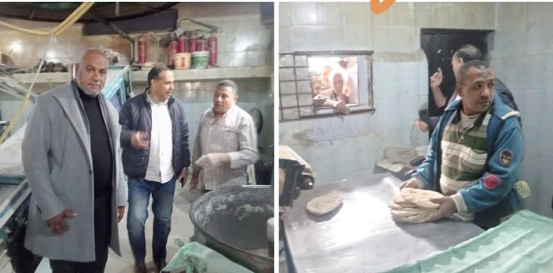 متابعة أعمال المخابز بنطاق مركز أبوالمطامير