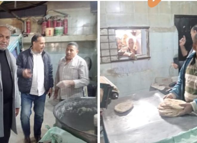 متابعة أعمال المخابز بنطاق مركز أبوالمطامير