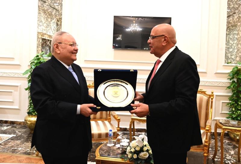 المستشار هشام بدوي، رئيس مجلس النواب، يستقبل رئيس مجلس الدولة