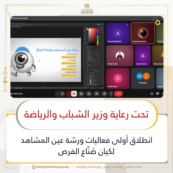 تحت رعاية وزير الشباب والرياضة..  انطلاق أولى فعاليات ورشة «عين المشاهد» لكيان صُنّاع الفرص