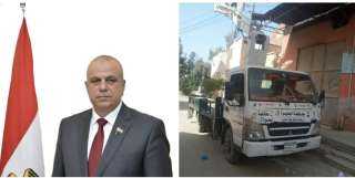 اللواء / محمد زايد - رئيس المركز يوجه  بإستمرار العمل من صيانة كشافات الإنارة بشوارع المدينة والعمل علي ترشيد استهلاك الكهرباء بالميادين والشوارع .