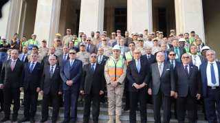 وزير العدل ورئيس المحكمة الدستورية العليا ورؤساء الجهات والهيئات القضائية يتفقدون مدينة العدالة بالعاصمة الجديدة