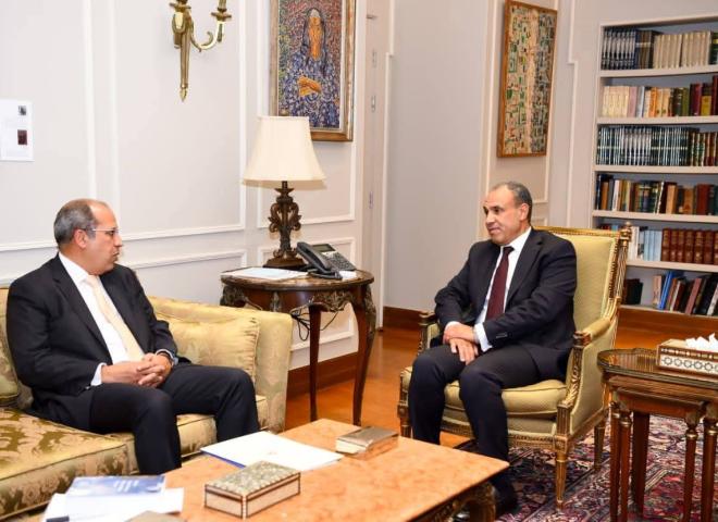 وزير الخارجية يستقبل رئيس الجامعة البريطانية في مصر