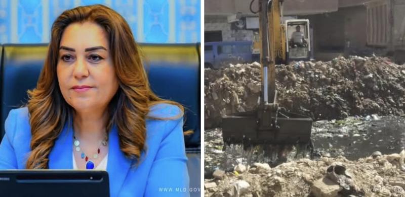 تحرك فوري واستجابة سريعة لرفع تراكمات المخلفات والقمامة بمنطقة مصرف ”أبو عوض” بالهرم