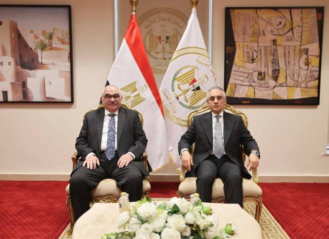 وزير العدل يستقبل رئيس هيئة قضايا الدولة للتهنئة بتوليه مهام منصبه