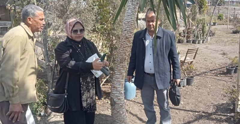 مرور إدارة المكافحة البستانية بمديرية الزراعة بالبحيرة على زراعات الفاكهة والخضر  بالإدارة الزراعية بابو حمص