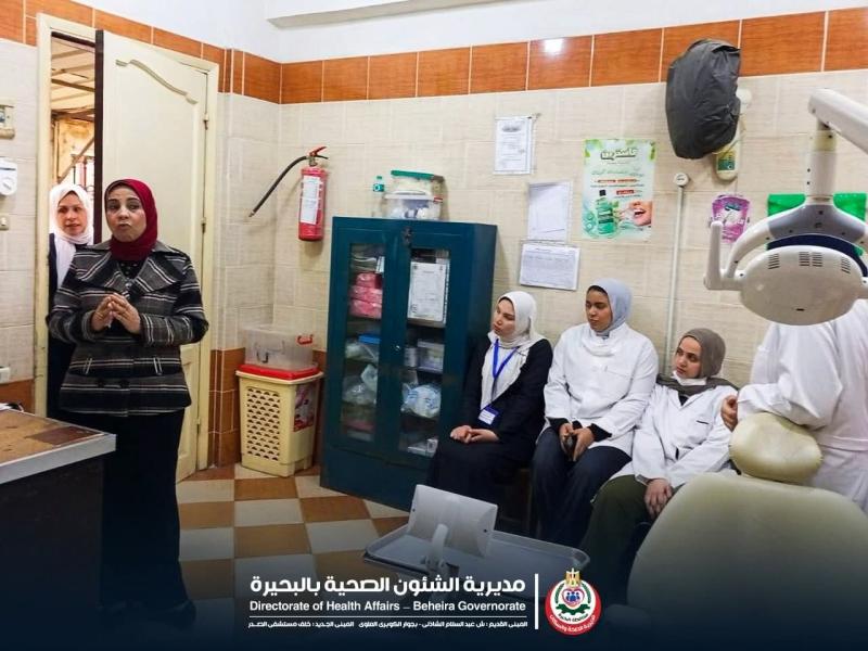 متابعة ميدانية لمدير عام الإدارة العامة لمكافحة الأمراض المتوطنة على أعمال المتوطنة بمستشفى الرمد بدمنهور