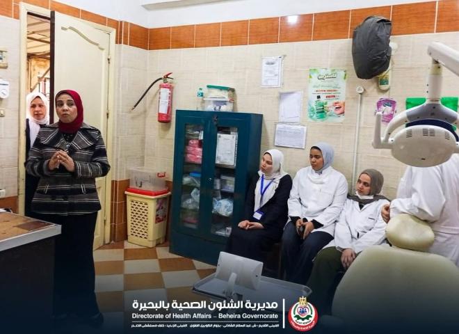 متابعة ميدانية لمدير عام الإدارة العامة لمكافحة الأمراض المتوطنة على أعمال المتوطنة بمستشفى الرمد بدمنهور