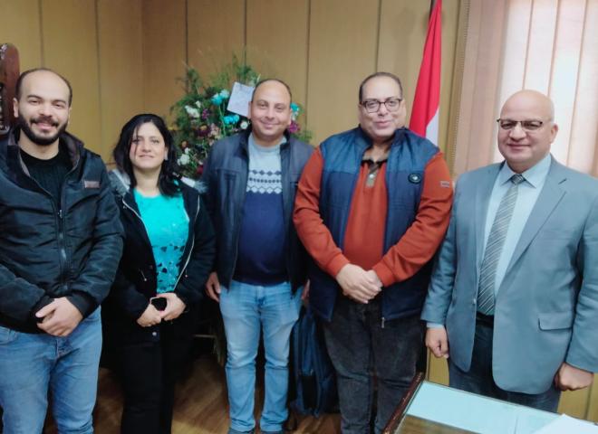 ” وكيل زراعة البحيرة ” يستقبل وفد التحالف الوطنى للعمل الاهلى التنموى ( مبادرة ازرع )