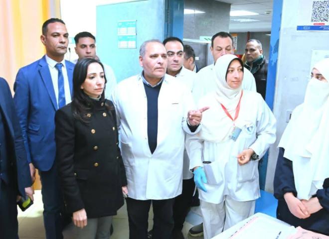 مع أول أيام عيد الفطر ..  محافظ البحيرة تفاجئ المعهد الطبي القومي بدمنهور