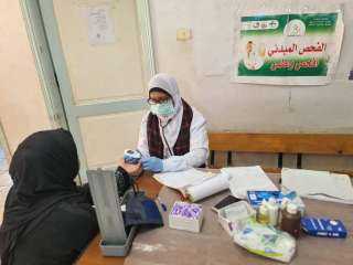 الكشف على ٨٥٥ مواطناً خلال قافلة طبية مجانية بقرية جزيرة نكلا بمركز شبراخيت