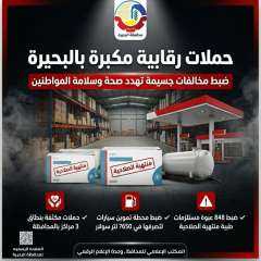 ضبط 848 عبوة مستلزمات طبية منتهية ومحطة تموين السيارات لتصرفها في 7650 لتر سولار
