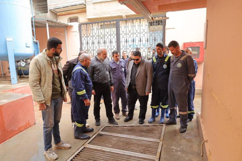 التراس يتفقد رافع صرف صحي  إفلاقة الرئيسي ويؤكد جاهزية التشغيل