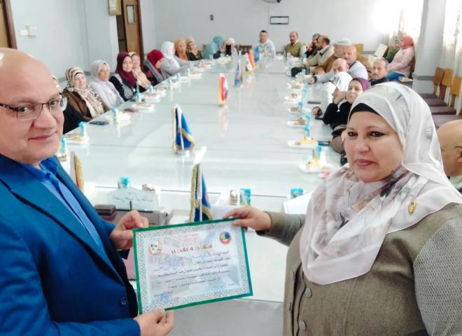 يوم الوفاء بزراعة البحيرة  تكريم المهندسة كريمة الوكيل بمناسبة بلوغها سن الكمال